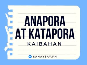 anapora at katapora
