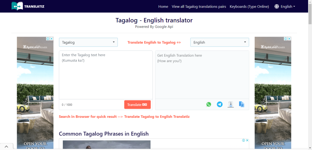 translate tagalog to english correct grammar essay